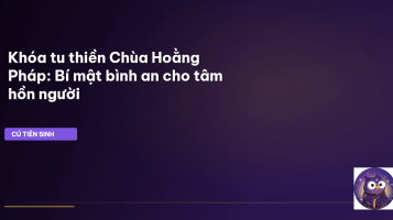 khóa tu thiền Hoằng Pháp