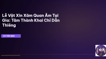 lễ vật xin xăm Quan Âm