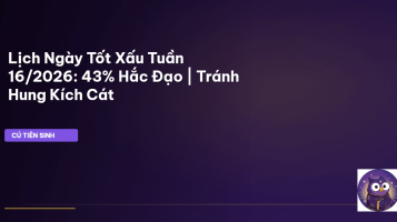 lịch ngày tốt xấu