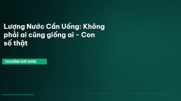 lượng nước cần uống