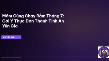 mâm cúng chay rằm tháng 7