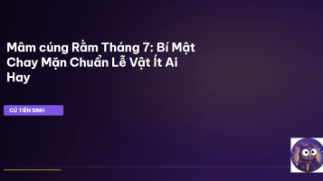 Mâm cúng Rằm Tháng 7