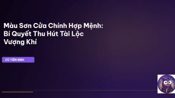 Màu sơn cửa chính hợp mệnh