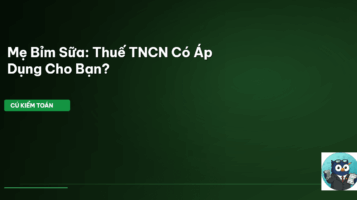 thuế tncn mẹ bỉm sữa