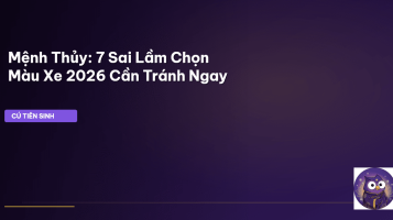 mệnh thủy màu xe