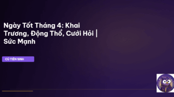 ngày tốt tháng 4