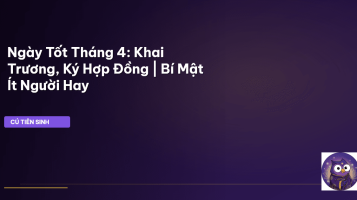 Ngày tốt tháng 4