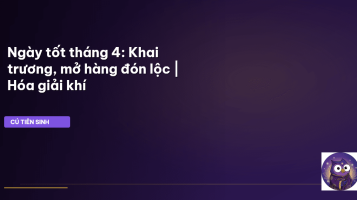 ngày tốt tháng 4