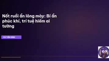 nốt ruồi ẩn lông mày