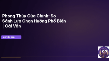 phong thủy cửa chính