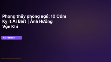 phong thủy phòng ngủ