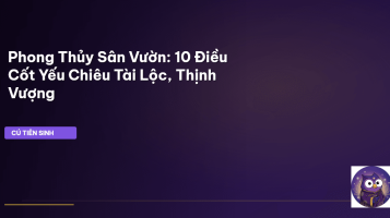 phong thủy sân vườn