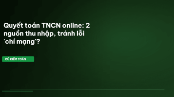 quyết toán TNCN online
