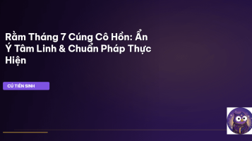 Rằm Tháng 7 cúng cô hồn