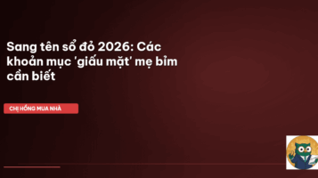 chi phí sang tên sổ đỏ 2026