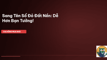 sang tên sổ đỏ