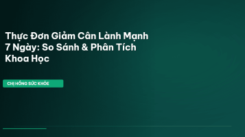 thực đơn giảm cân 7 ngày