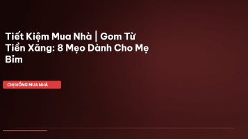 tiết kiệm mua nhà