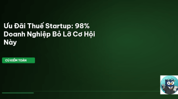 ưu đãi thuế startup