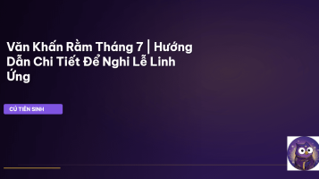 Văn Khấn Rằm Tháng 7