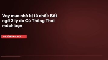 vay mua nhà bị từ chối