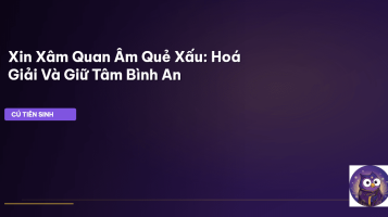 xin xâm quan âm quẻ xấu