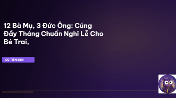 cúng mụ đầy tháng