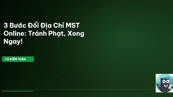 thay đổi thông tin mst cá nhân