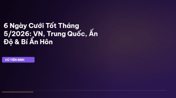 ngày cưới tốt tháng 5/2026