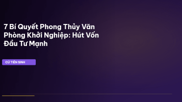phong thủy văn phòng khởi nghiệp
