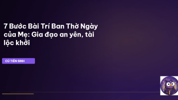 phong thủy ban thờ ngày của mẹ