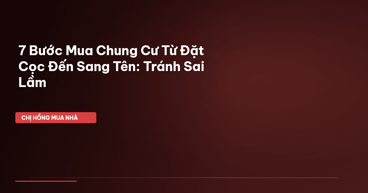 quy trình mua chung cư