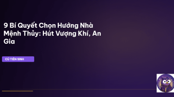 hướng nhà mệnh thủy