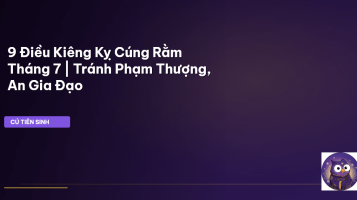 kiêng kỵ cúng rằm tháng 7