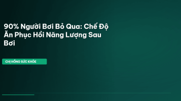 chế độ ăn phục hồi sau bơi
