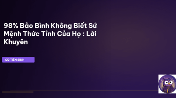 Bảo Bình sứ mệnh thức tỉnh