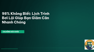 lịch trình bơi lội giảm cân