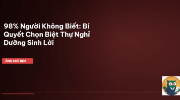 biệt thự nghỉ dưỡng