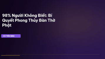 phong thủy bàn thờ Phật