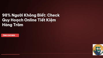 kiểm tra quy hoạch online