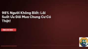 lãi suất ưu đãi mua chung cư