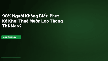 phạt kê khai thuế muộn
