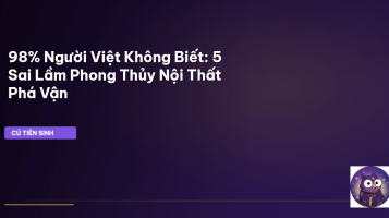 sai lầm phong thủy nội thất