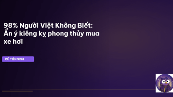 kiêng kỵ mua xe phong thủy