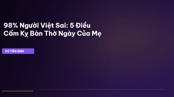 phong thủy bàn thờ