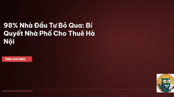 đầu tư nhà phố cho thuê Hà Nội