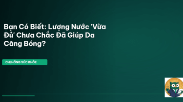 uống nước đẹp da