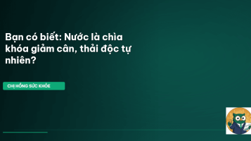 uống nước giảm cân
