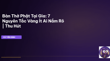 lập bàn thờ phật tại nhà