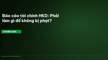 báo cáo tài chính hộ kinh doanh